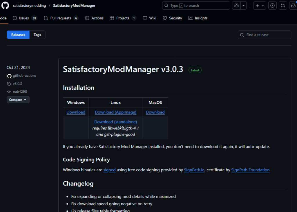 Satisfactory Mod Manager - Download